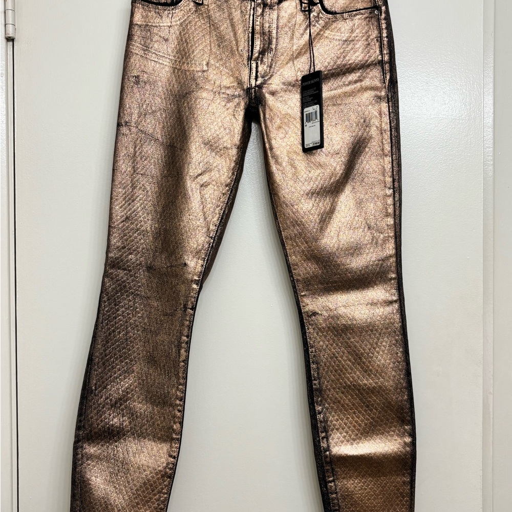 Guess Metallic Copper Skinny Jeans